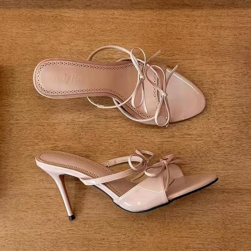 セクシーなハイヒールスリッパボウ女性の高級靴ファッションエレ - Luxury Lifestyle のレビューと価格