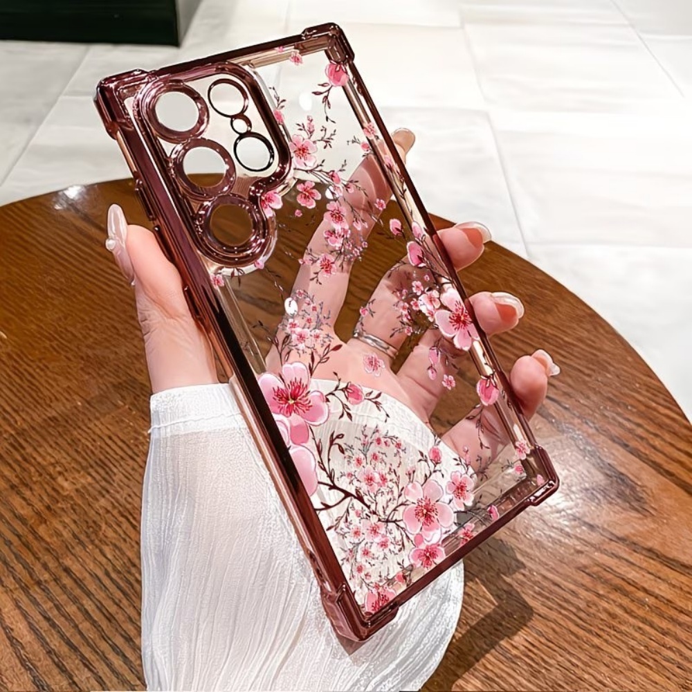 桜の花柄電気メッキ四隅耐衝撃スマホケース Samsung G - Samsung Galaxy S24 のレビューと価格